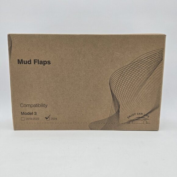 2024 Tesla Model 3 Upgraded Mud Flaps Black Thicker Version Front And Back New - Picture 1 of 7